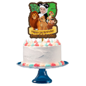 Personalized T Shirt Prints: LION ANIMAL - PERSONALISED CAKE TOPPER
