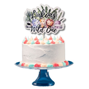 Personalized T Shirt Prints: WILD ONES - PERSONALISED CAKE TOPPER