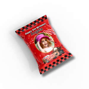 Personalised Chip Bags: PERSONALISED CHIP BAG - CARS