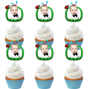 Cupcake Toppers: PERSONALISED FACE CUPCAKE TOPPER
