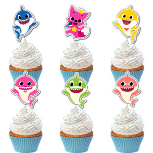 Cupcake Toppers: BABY SHARK PERSONALISED CUPCAKE TOPPER
