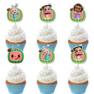 Cupcake Toppers: COCOMELON PERSONALISED CUPCAKE TOPPER