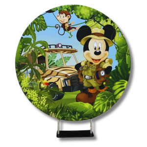 MICKEY MOUSE SAFARI - ROUND BACKDROP