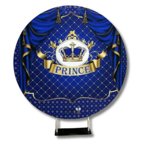 Rentals Round Backdrop: PRINCE CROWN - ROUND BACKDROP