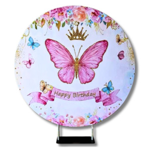 Rentals Round Backdrop: BUTTERFLY - ROUND BACKDROP