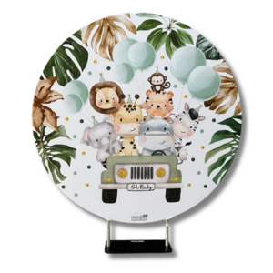 Rentals Round Backdrop: WILD ONES - ROUND BACKDROP