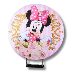 Rentals Round Backdrop: MINNIE MOUSE - ROUND BACKDROP