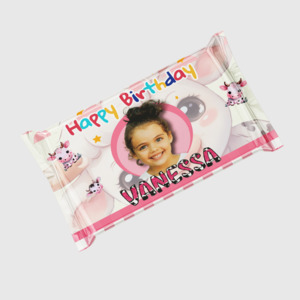 PERSONALISED CHOCOLATE KITKAT 4 FINGERS - PINK COW