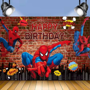 Spiderman: SPIDERMAN BIRTHDAY PARTY BACKDROP BANNER 3x5ft