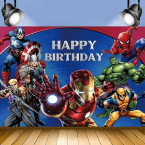 AVENGER BIRTHDAY PARTY BANNER 5x7ft