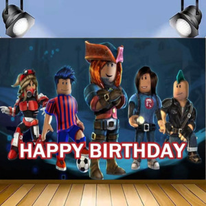 ROBLOX BIRTHDAY PARTY BACKDROP BANNER 5x7ft