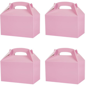 Pack of 4 Treat - Gable - Favor Boxes - Light Pink