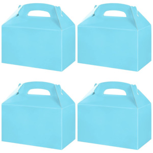Pack of 4 Treat - Gable - Favor Boxes - Light Blue