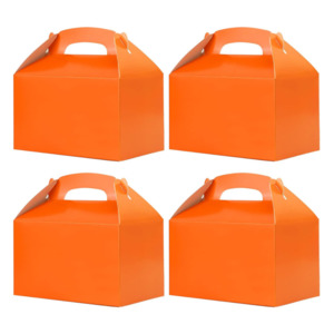 Pack of 4 Treat - Gable - Favor Boxes - Orange