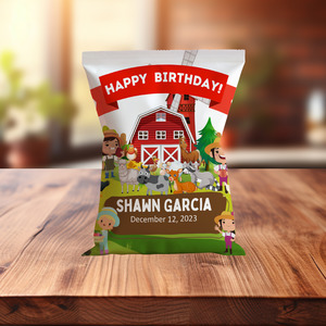 Personalised Chip Bags: Personalized Chip Bag - Farm