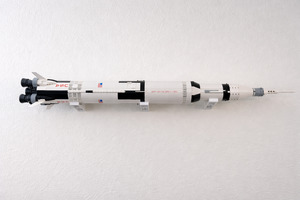 Other Lego Themes: Wall Mount for Saturn V (Horizontal)