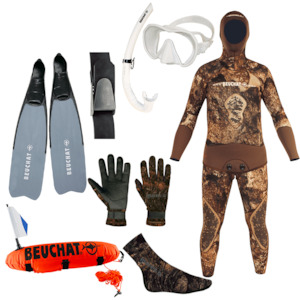 Freediving Packages: Freediver Camo Package Sport Fins