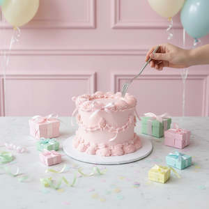 All: Vintage Blushing Pink Ribbon and Ruffles | Signature Rounds