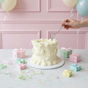 All: Vintage White Ribbon and Ruffles | Signature Round