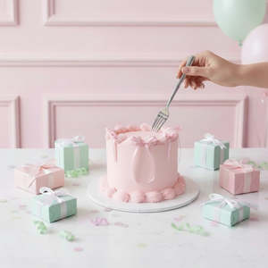 Boutique Tall Range: Vintage Blushing Pink Bow | Signature Round