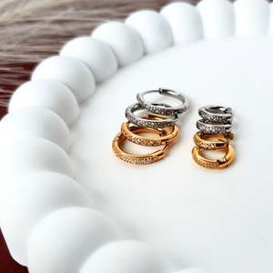 Earrings: Embrace Huggies - Gold or Silver