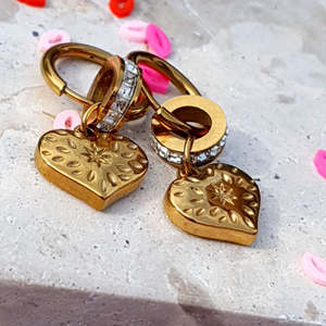 Earrings: Glimmer Hoops - Gold