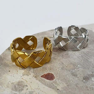 Crisscross Adjustable Ring - Gold or Silver