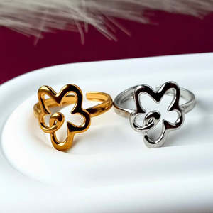 Rings: Flower Power Adjustable Ring - Gold or Silver