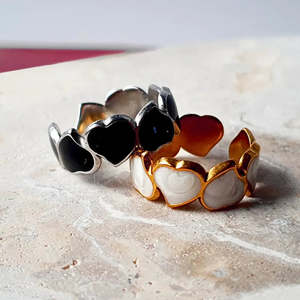 Eternal Hearts Adjustable Ring - Gold or Silver