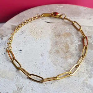 Bracelets: Linked Up Paperclip Bracelet - Gold or Silver