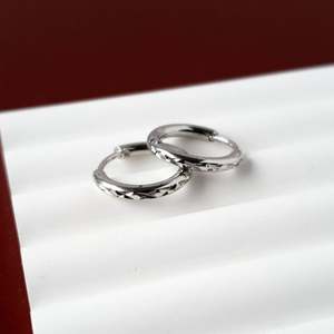 Earrings: Prismatic Huggies - Silver