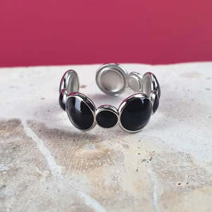 Rings: Bubbles Adjustable Ring - Silver