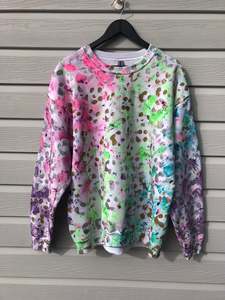 Rainbow Leopard Sweater Size L