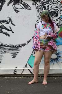 Dizzie Upcycled: Sour Candy Shorts size 10