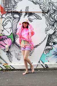 Dizzie Upcycled: Sour Candy Shorts size 10-12