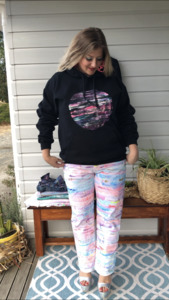 Dreamy Rainbowscapes: Dreamy Rainbowscape Hoodie Size L