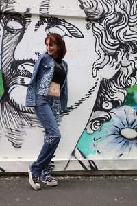 Upcycled Jackets: 90’s Lace Denim Jacket Size Medium