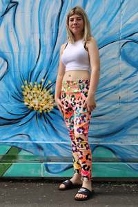 Orange Leopard Jeans size 12