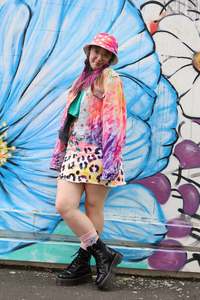 Orange Leopard Skirt size 10