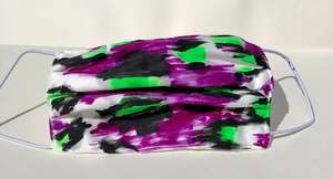 Purply Leopard - Handpainted Face Mask
