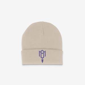 DMROZE 2.0 CUFF BEANIES (PURPLE EMBROIDERY)