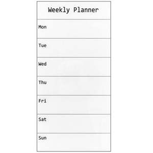 PROWITE Glass Board Printed Magnetic Weekly Planner