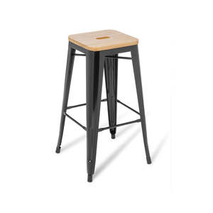 Stools: EDEN Industry Bar Stool - Timber Seat