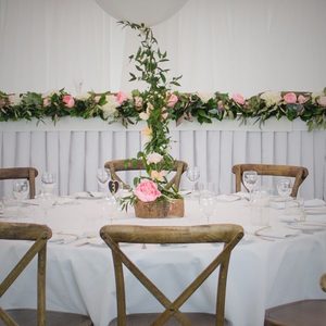 Product Hire: 3m Bridal Skirt - Pleated Linen - Dobsons Marquee & Party Hire