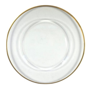 Product Hire: Glass Charger Plate - Dobsons Marquee & Party Hire