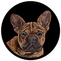 The Doggieology Pack: Doggieology Art - Tan French Bulldog