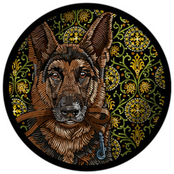 Doggieology Characters: Doggieology Art - German Shepherd with pattern