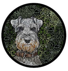 Doggieology Characters: Doggieology Art - Schnauzer with pattern