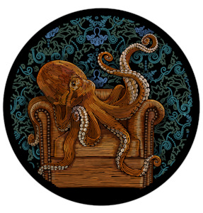 Giclée: Angela Croft Art - Armchair Octopus