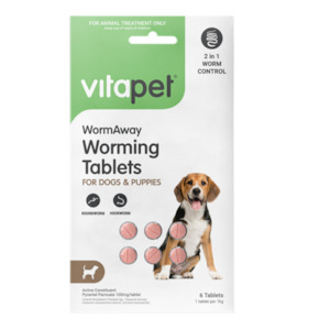 For Flea Tick And Worm: VitaPet|WormAway Worming Tablets for Dogs and Puppies
